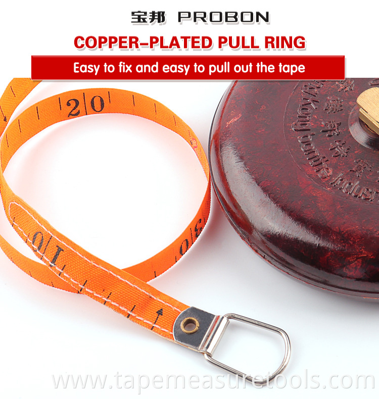 Leather tape measure 50 meters tape measure 30 bakelite shell 20m custom processing 100 meters linen ruler soft ruler